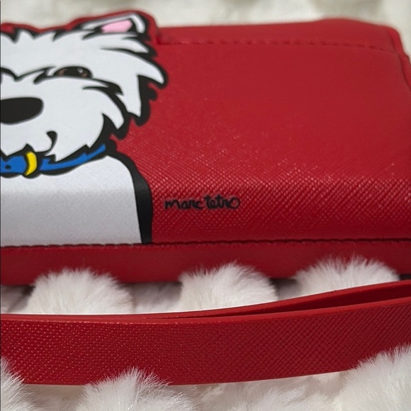 🐰 Marc Tetro Red Westie Dog Accordian Wristlet Wallet - Picture 8 of 8